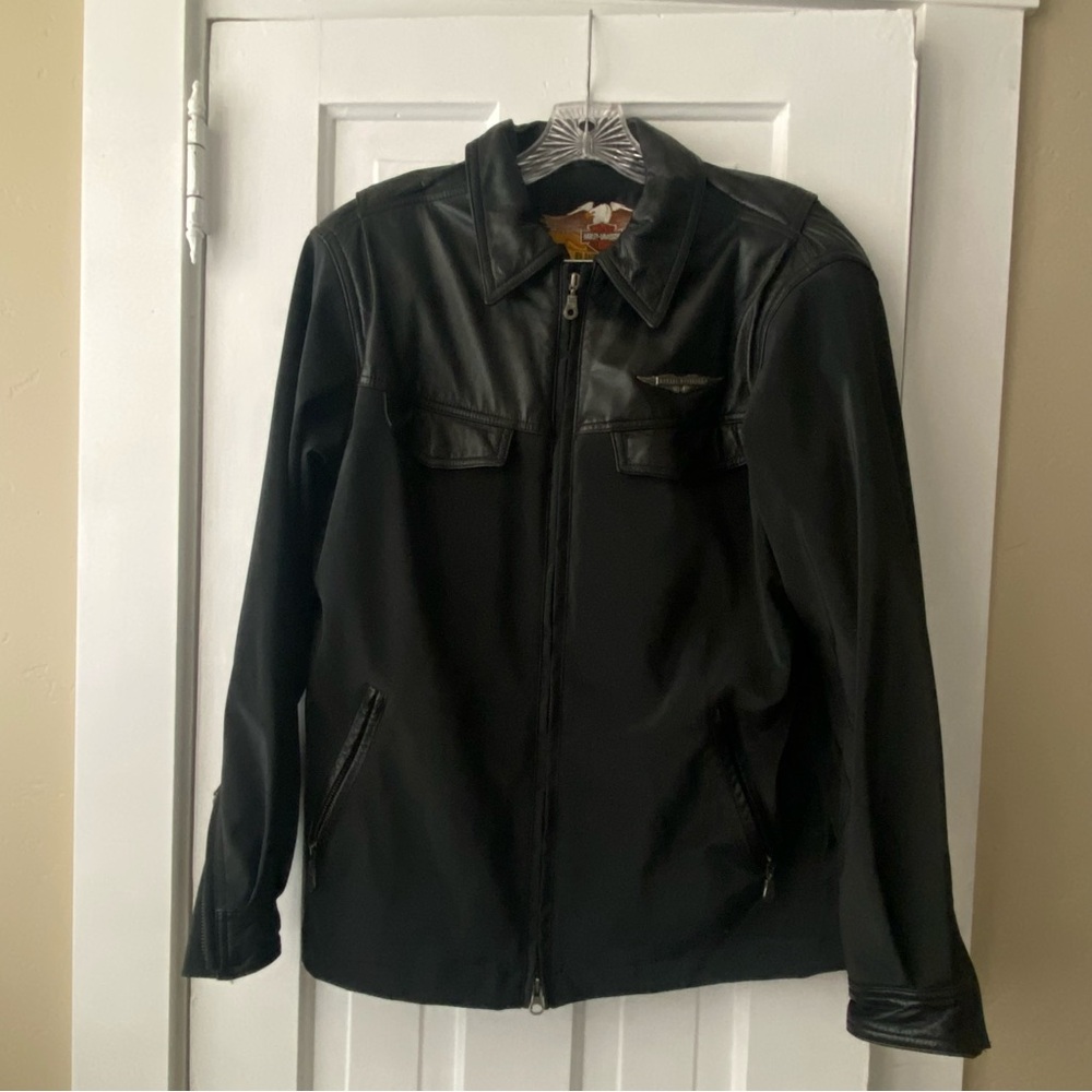 RARE Harley-Davidson Genuine Leather & Polyester Jacket – Size Medium